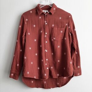 Madewell Cotton Oversized Ex-boyfriend Shirt Size Small